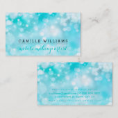 MODERN BOKEH grillige frisse heldere aqua blauw Visitekaartje (Voorkant / Achterkant)