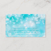 MODERN BOKEH grillige frisse heldere aqua blauw Visitekaartje (Achterkant)