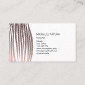 Modern Bokeh Hair Braider, haar Salon voor Braids  Visitekaartje (Achterkant)