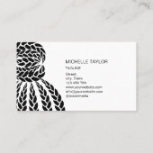 Modern Bokeh Hair Braider, haar Salon voor Braids Visitekaartje (Achterkant)