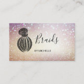 Modern Bokeh Hair Braider, haar Salon voor Braids Visitekaartje (Voorkant)