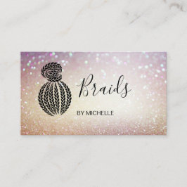 Modern Bokeh Hair Braider, haar Salon voor Braids Visitekaartje