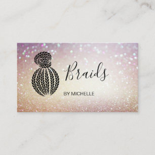 Modern Bokeh Hair Braider, haar Salon voor Braids Visitekaartje