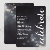 Modern Bokeh Lights Birthday Kaart (Voorkant / Achterkant)