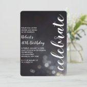 Modern Bokeh Lights Birthday Kaart (Staand voorkant)