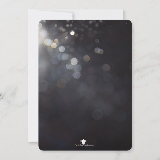 Modern Bokeh Lights Birthday Kaart (Achterkant)