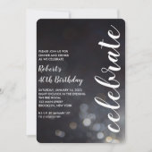 Modern Bokeh Lights Birthday Kaart (Voorkant)