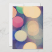 Modern Bokeh Lights Elegant Script Love Wedding Kaart (Achterkant)