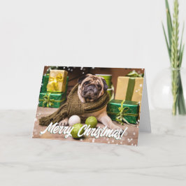 Modern Bokeh Merry-kerstfoto Feestdagen Kaart