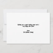 Modern Bokeh Merry-kerstfoto Notitiekaartje (Achterkant)