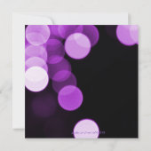 Modern Bokeh Paars Glitter & Glamor Birthday Kaart (Achterkant)