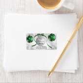 Modern Bokeh Sneeuwvlok Kerst Retouradres Etiket (Insitu)