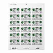 Modern Bokeh Sneeuwvlok Kerst Retouradres Etiket (Full Sheet)