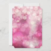 Modern Bokeh Sparkle Pink Twinkle Quinceanera Kaart (Achterkant)