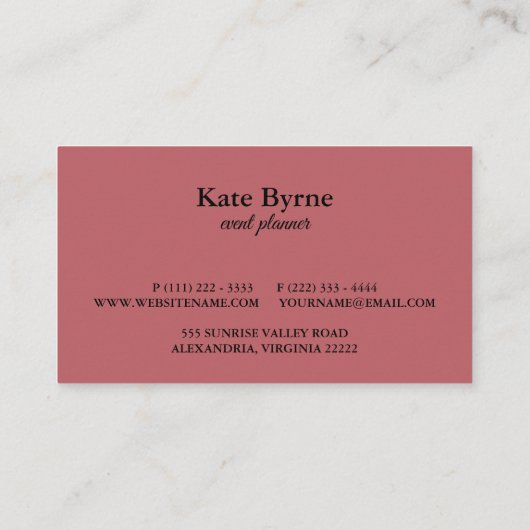 Modern Bokeh Stippen Event Planner Visitekaartje (Achterkant)