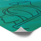 Modern Bokeh,Stripe,Faux Lashes Po Poster (Hoek)