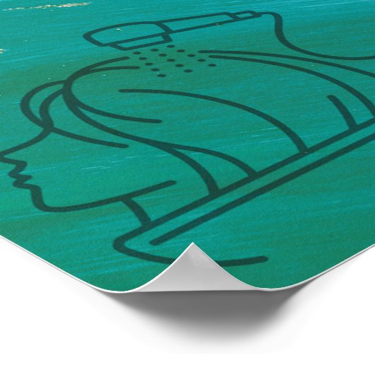 Modern Bokeh,Stripe,Faux Lashes Po Poster (Hoek)