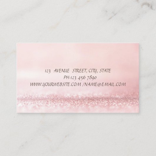  Modern Bokeh Watercolor Cupcake Rolling Pin Visitekaartje (Achterkant)