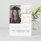 Modern Bold 2025 Afstuderen Foto Kaart (Staand voorkant)