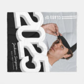 Modern Bold 2025 Foto Afstuderen Fleece Deken (Voorkant (Horizontaal))