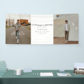 Modern Bold 2-Photo Congrats Graduation Party Spandoek (Beurs)