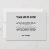 Modern Bold 4 Photo Collage Afstuderen Dank u Kaart (Achterkant)