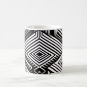Modern bold Abstract Monochrome Geometric Pattern Koffiemok (Center)