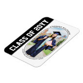 Modern Bold Afstudeerder Foto School Afstuderen Magneet (Linkerzijde)