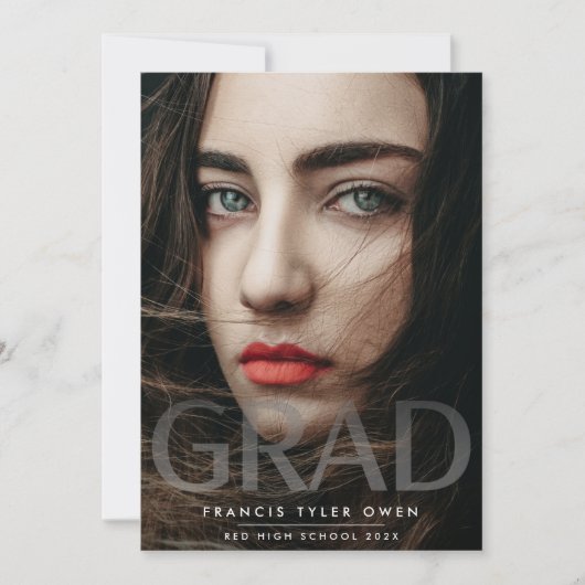 Modern BOLD AFSTUDEERDER Vervagen Fotoklasse van Aankondiging (Voorkant)