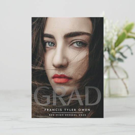 Modern BOLD AFSTUDEERDER Vervagen Fotoklasse van Aankondiging (Staand voorkant)