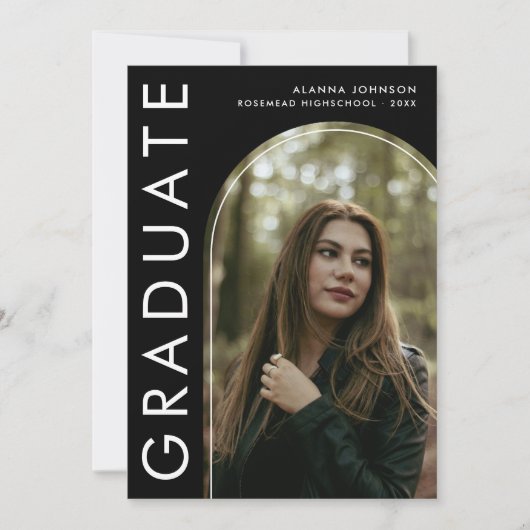 Modern & Bold Afstuderen Aankondiging (Voorkant)