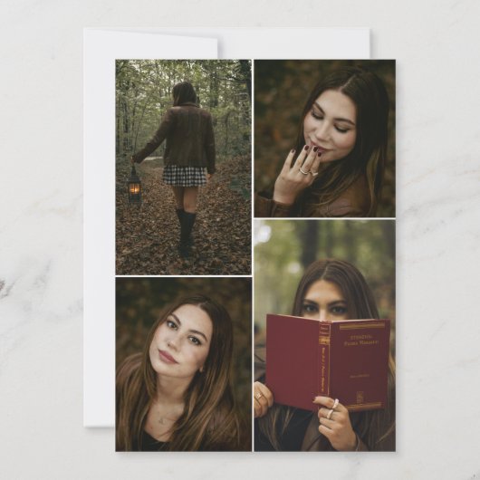 Modern & Bold Afstuderen Aankondiging (Achterkant)