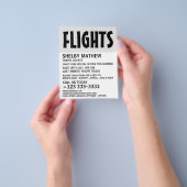 Modern Bold, Airline Adverteren Flyer (Hand)