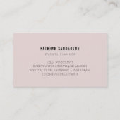 MODERN BOLD ANGLE gold logo blush roze grijs marme Visitekaartje (Achterkant)