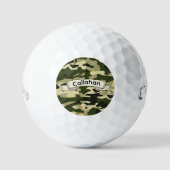 Modern Bold Army Camo Monogram | Aangepaste naam Golfballen (Voorkant)