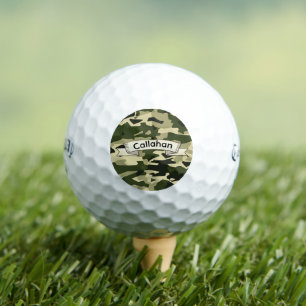 Modern Bold Army Camo Monogram Aangepaste naam Golfballen