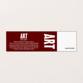 Modern Bold, Art Dealer, Gedetailleerd Visitekaartje (Buitenkant ongevouwen)