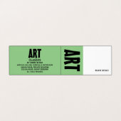 Modern Bold, Art Teacher, Gedetailleerd Visitekaartje (Buitenkant ongevouwen)