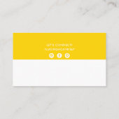 MODERN BOLD BAND minimaal eenvoudig geel grijs Visitekaartje (Achterkant)