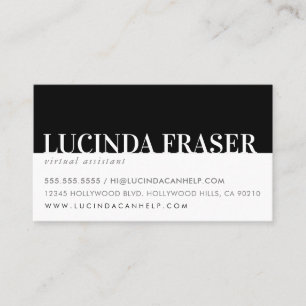 MODERN BOLD BAND minimaal eenvoudig zwart wit Visitekaartje
