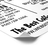 Modern Bold Barista, Café, Coffeehouse Adverteren Poster (Hoek)