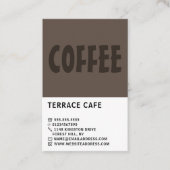 Modern Bold, Barista, Café, Coffeehouse Visitekaartje (Voorkant)