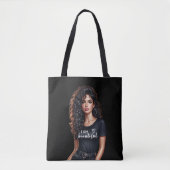 Modern Bold  Beautiful Sassy Girl Self Affirmation Tote Bag (Voorkant)