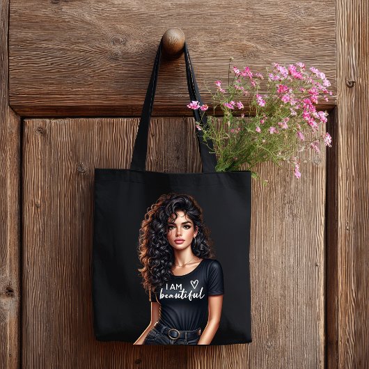 Modern Bold  Beautiful Sassy Girl Self Affirmation Tote Bag