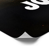Modern Bold Black Gold Bow Wedding Welkom Poster (Hoek)
