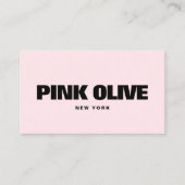 Modern Bold Black Typography Visitekaartje (Voorkant)