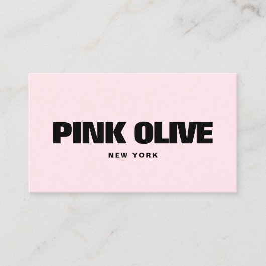 Modern Bold Black Typography Visitekaartje (Voorkant)