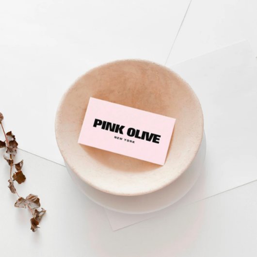 Modern Bold Black Typography Visitekaartje