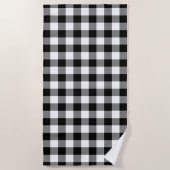 Modern Bold Black White Gingham Pattern Strandlaken (Voorkant)