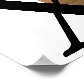 Modern Bold Black white Trendy photo graduation Poster (Hoek)